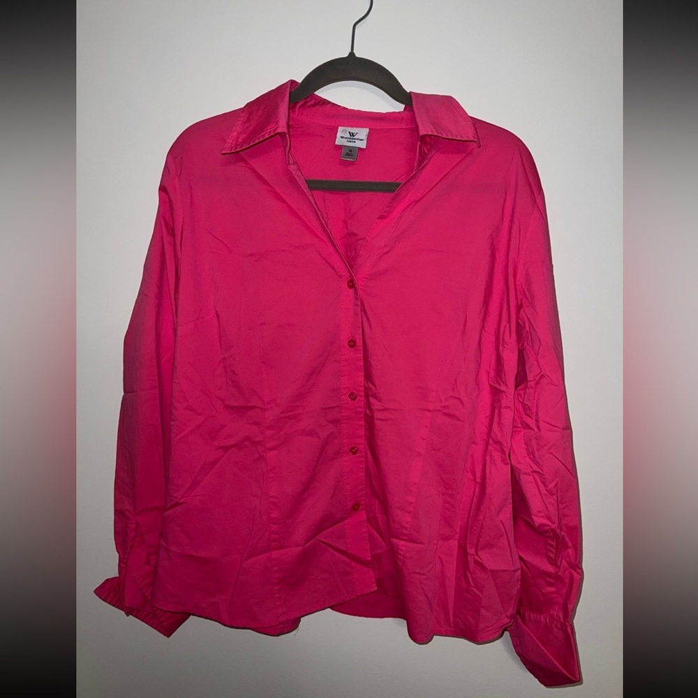 Worthington Stretch Pink Blouse